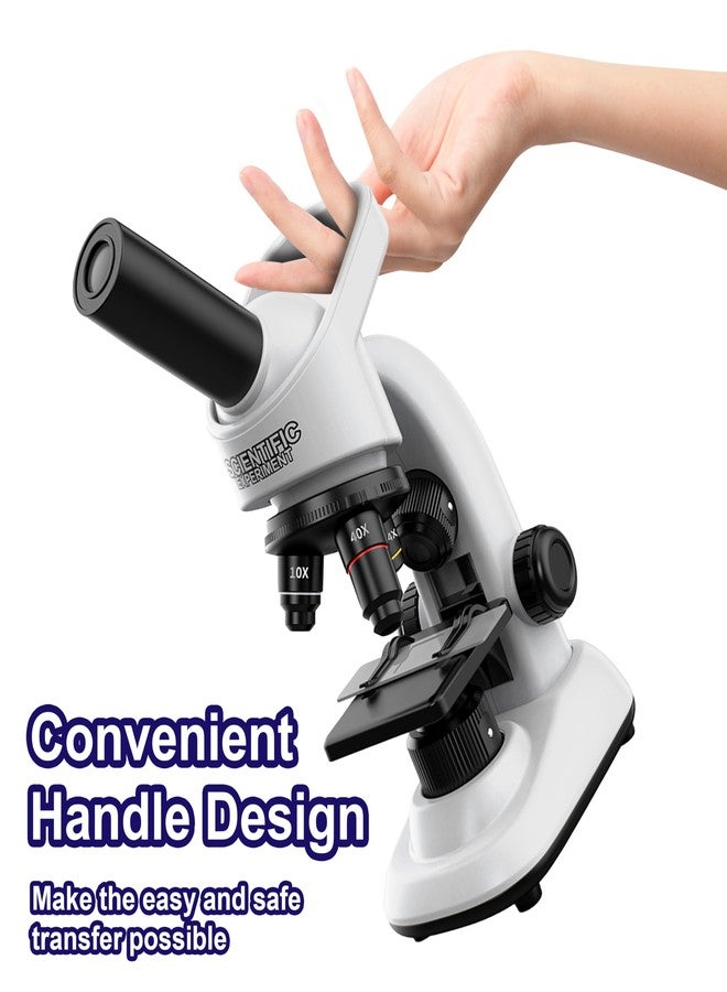 Double CC Kids Microscope,40-1600x Microscope Kit for Kids Beginners Children,STEM Kit,Prepared Slides,LED Light and Configured Various Operating Tools- Science Experiment Toy for Kids Ages 5-12 - Image 4